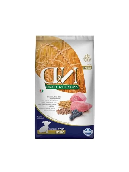 Düşük Glisemik İndeksli Kuru Köpek Maması, Kuzu ve Yabanmersinli, Yavru Köpek Mini, 2.5 kg ürün görseli 1