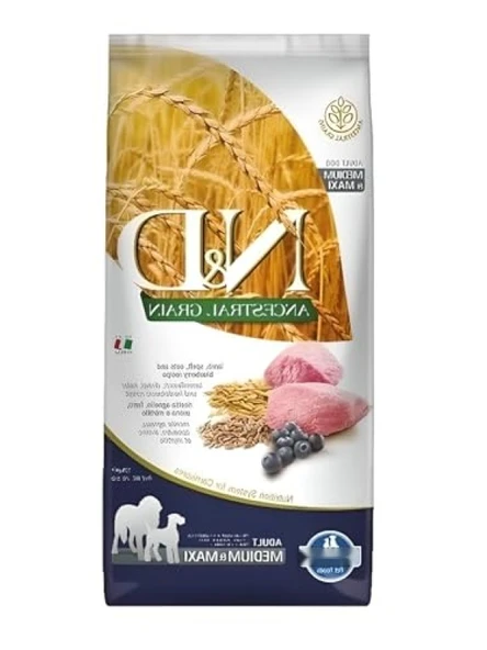 Düşük Tahıllı Kuzulu Medium Maxi Yetişkin Köpek Maması, 12 Kg ürün görseli 1