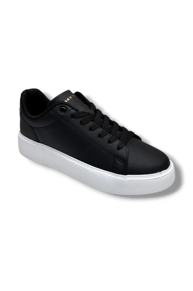 Best Of 2083-26 Baskı Deri Anatomik Erkek Sneaker Siyah Beyaz ürün görseli 1