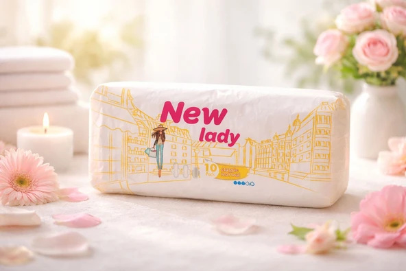NEW LADY Hijyenik Ped Normal Tekli Paket 10'lu Ped ürün görseli 1
