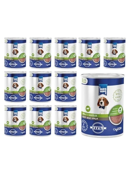 Yavru Köpekler İçin Kuzulu Pate (400 Gr x 12 Adet) ürün görseli 1