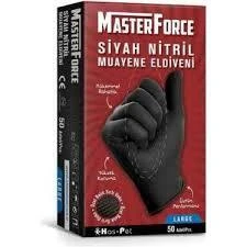 MASTER FORCE SİYAH NİTRİL ELDİVENİ L (BÜYÜK BOY/LARGE) ürün görseli 1