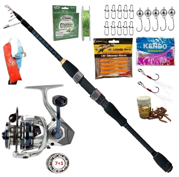 Okuma Safyre 1000 205mm 0,5-7gr Ryuji Rock Fish Tele Lrf Olta Takımı Seti ürün görseli 1