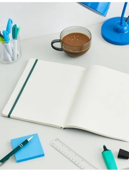 Yüksek Kaliteli Yeşil Yumuşak Kapaklı XL Defter ürün görseli 1