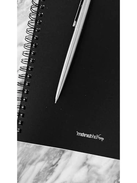 A5 Boyutunda 100 Yapraklı Spiralli Defter, Siyah Kapak ürün görseli 1