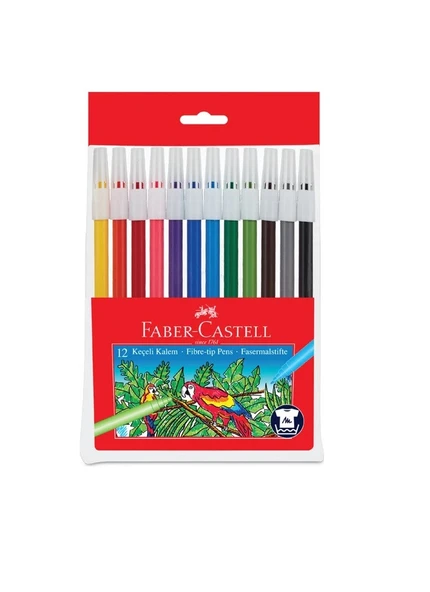 Faber-Castell Keçeli Boya Kalemi Yıkanabilir 12 Renk ürün görseli 1
