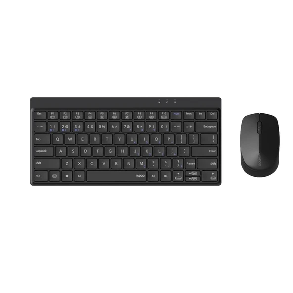 RAPOO 8000GT Kablosuz Çok Modlu Türkçe Klavye Mouse Set Siyah 13385 ürün görseli 1