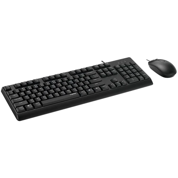 RAPOO X130Pro Kablolu USB TR Klavye Mouse Set Siyah 13386 - Resim 5