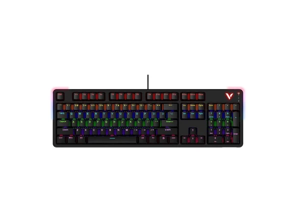 RAPOO V500PRO RGB / Antighosting Mechanical Blue Switch Gaming Keyboard Black 13034 ürün görseli 1
