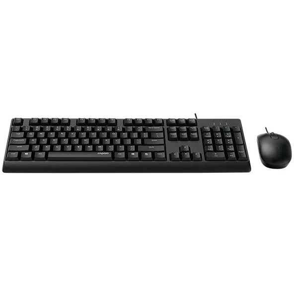 RAPOO X130Pro Kablolu USB TR Klavye Mouse Set Siyah 13386 - Resim 6