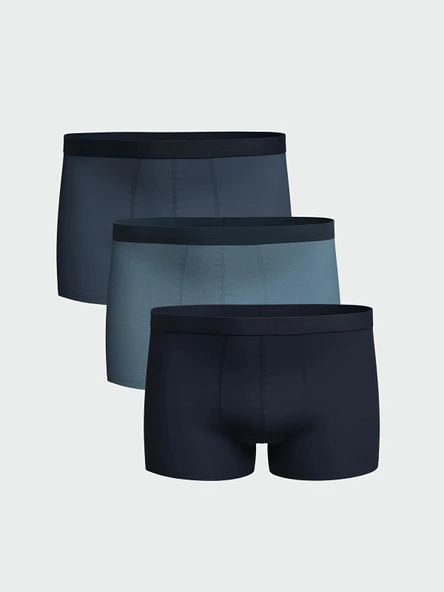 LC WAIKIKI İndigo Rahat Kalıp Pamuklu Esnek Erkek Boxer 3'lü ürün görseli 1