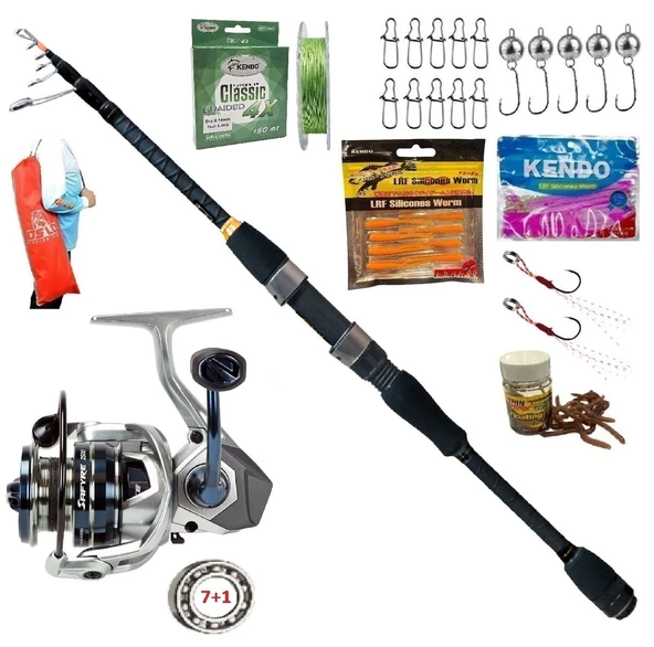 Okuma Safyre 2500 205mm 0,5-7gr Ryuji Rock Fish Tele Lrf Olta Takımı Seti ürün görseli 1