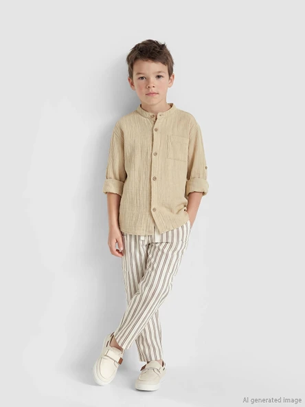 LCW Kids Bej Erkek Çocuk Kargo Pantolon ürün görseli 1