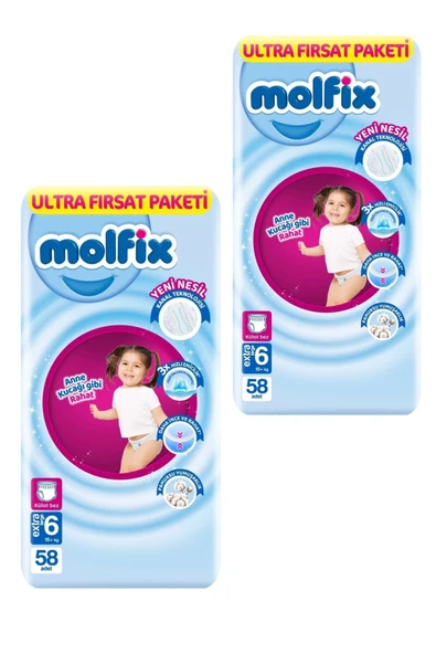 Molfix Pants Külot Bebek Bezi 6 Numara 116'lı ürün görseli 1