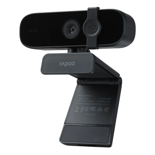 RAPOO C280 2K WEB CAMERA BLACK 19990 - Resim 4