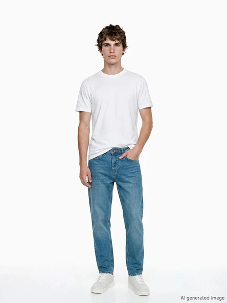 LCW Jeans Yeşil 710 Loose Fit Erkek Jean Pantolon ürün görseli 1