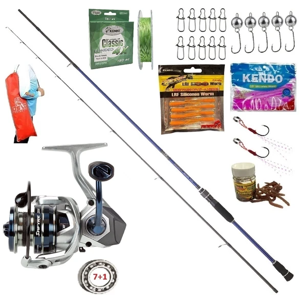 Okuma Safyre 2500 206mm 0,5-6gr Daiwa Samurai Lrf Olta Takımı Seti ürün görseli 1