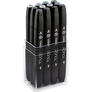 Touch Twin Marker Kalem 12li Set Mavi Yeşil Renkler ürün görseli 1