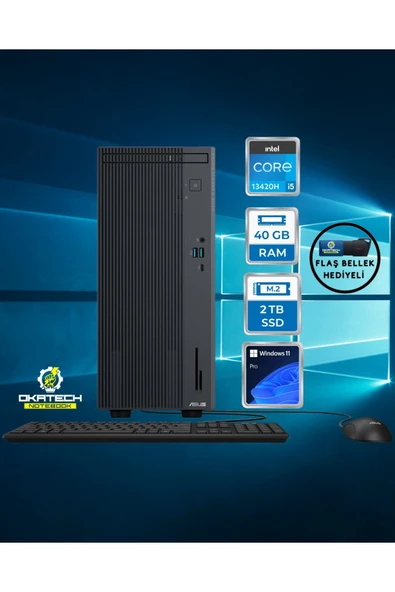 ExpertCenter P500 P500MV i5-13420H 40 GB RAM 2 TB SSD UHD Graphics WİN 11 PRO Masaüstü Bilgisayar ürün görseli 1