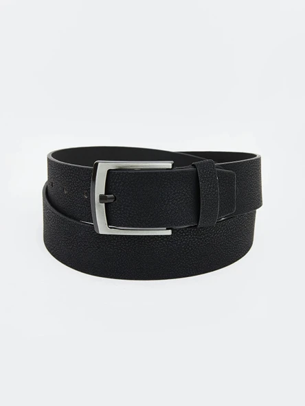 LCW ACCESSORIES Siyah Deri Görünümlü Erkek Kemer ürün görseli 1