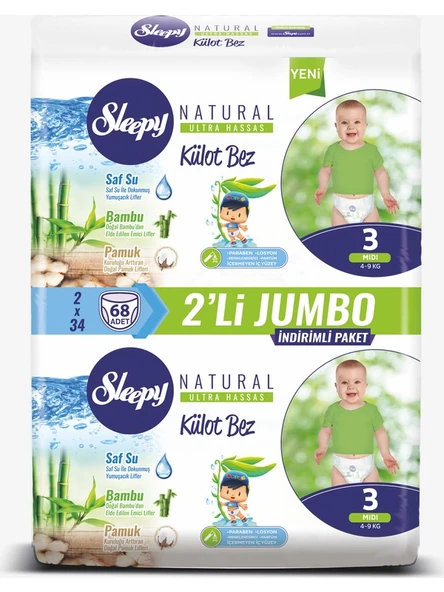 Sleepy Külot Bebek Bezi 4 Beden Maxi 60 Adet Bez 7 -14 kg ürün görseli 1