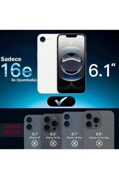 Abatech iPhone 16E Şeffaf Telefon Kılıfı - Resim 3