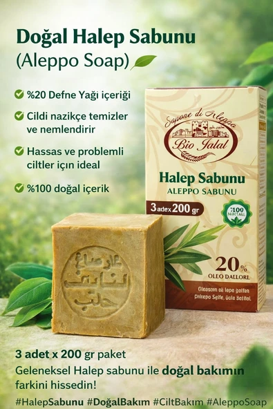 Promar Doğal Ve El Yapımı Antik Marsilya Defne Garlı Halep Sabunu Arap Sabunu 150-170 gr X3 ADET ürün görseli 1