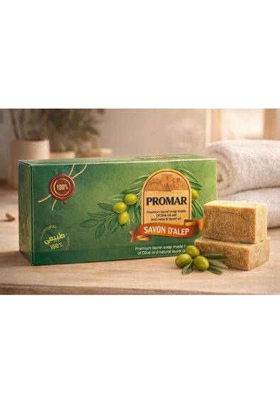 Promar Doğal Ve El Yapımı Antik Marsilya Defne Garlı Halep Sabunu Arap Sabunu 5 KG 1 KUTU ürün görseli 1