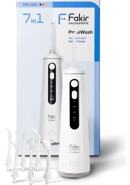 Fakir Probiwash 7in1 Ağız Duşu Aquaproffessionalcare 6 Farklı Başlık-Taşınabilir,şarjlı Diş Teli-Ortodonti ürün görseli 1