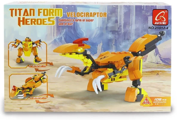 Ausini Titan Form Heroes-4 Velaciraptor 106 Parça ürün görseli 1