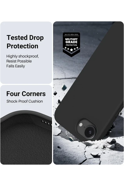 Abatech iPhone 16E Siyah Lansman Kılıf - Resim 5