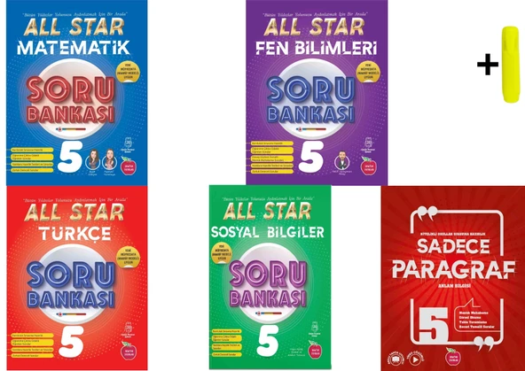 Newton 5.Sınıf All Star Soru Bankası Matematik Fen Türkçe Sosyal Paragraf Yeni ürün görseli 1