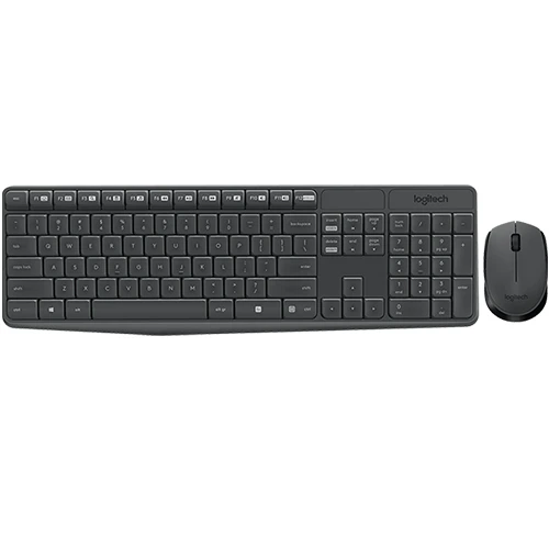Logitech MK235 Q Kablosuz Usb Siyah Multimedya Klavye/Mouse Set 920-007925 ürün görseli 1