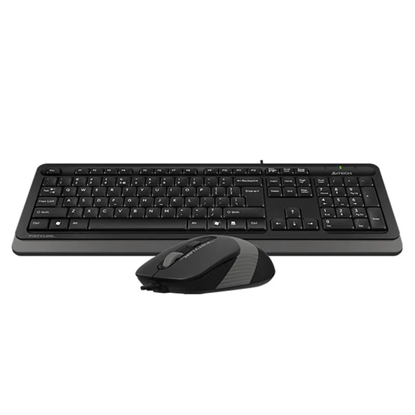 A4 TECH F1010 Q USB GRİ MM KABLOLU KLAVYE MOUSE SET - Resim 2