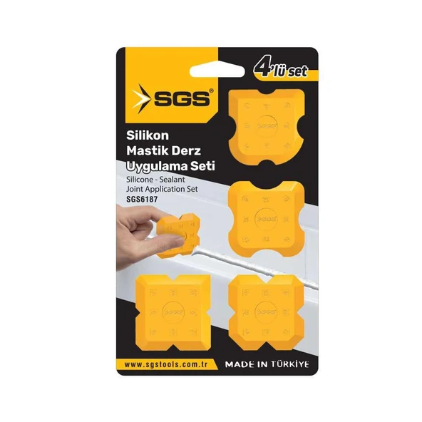 Sgs 6187 Silikon Mastik Derz Çekme Aparatı 4 Parça ürün görseli 1