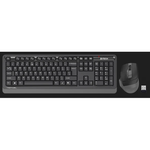 A4 TECH FG1035, Gri, FSTYLER, 2.4Ghz Kablosuz, Türkçe Q, Klavye Mouse Set ürün görseli 1