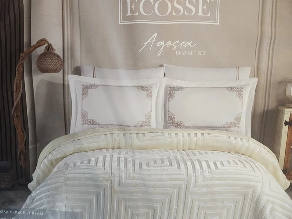 BLANK SET AGOSSA VERSACE BATTANİYE SETİ KREM - Resim 2