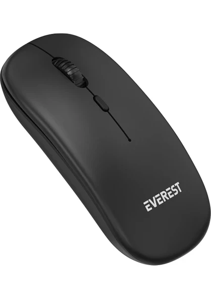 Everest SM-12 Kablosuz+USB 2,4Ghz Optik Wireless SIYAH Mouse ürün görseli 1