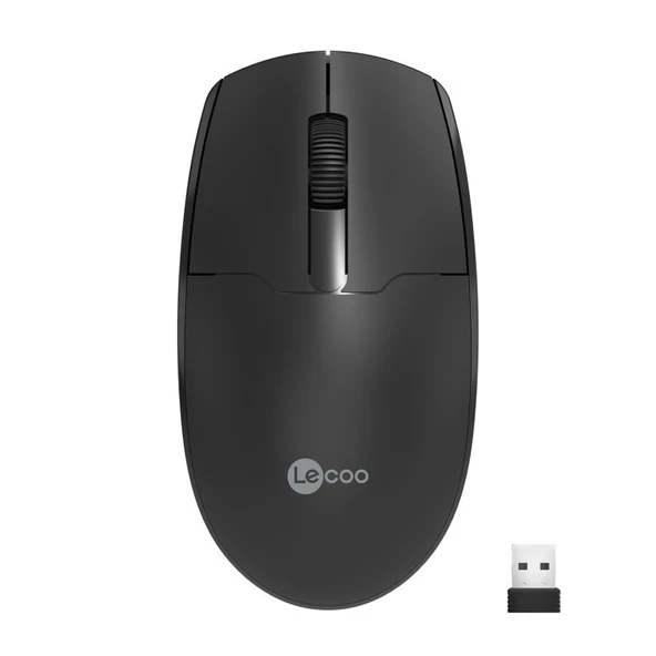 LENOVO LECOO WS204 Kablosuz 1200DPI+3 Tuşlu Siyah Mouse ürün görseli 1