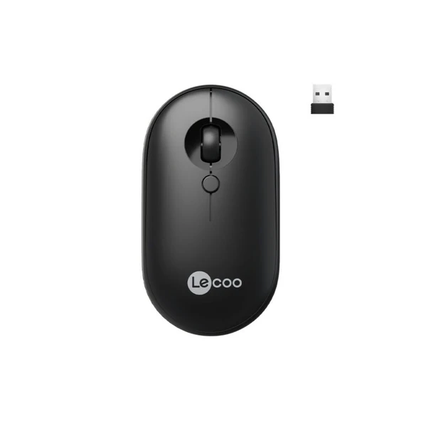LENOVO LECOO WS212 Kablosuz Optic 1600dpi Siyah Mouse ürün görseli 1