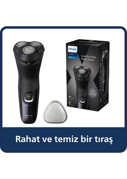 Philips 3000X Serisi Islak&Kuru Tıraş Makinesi, 3 Yönde Dönen Başlıklar, Hassas Düzeltici, X3021/00 ürün görseli 1