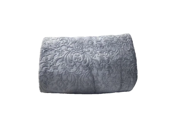 ELEGANT EMBOSS ÇİFT KİŞİLİK İSPANYOL BATTANİYE GRİ - Resim 4