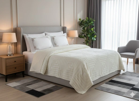 BLANK SET AGOSSA VERSACE BATTANİYE SETİ KREM ürün görseli 1