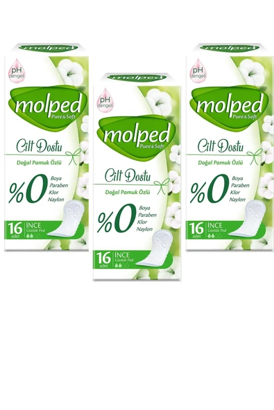 Molped Günlük Ped Pure ve Soft 3 Adet X 16 Adet Ince ürün görseli 1