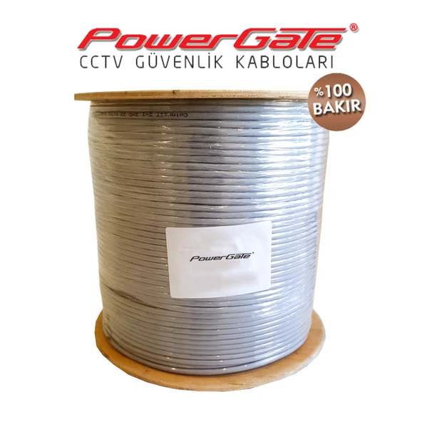PowerGate VIA 250mt, 2+1 (2x0,22+0,22) %100 Bakır, CCTV Güvenlik Kablosu ürün görseli 1