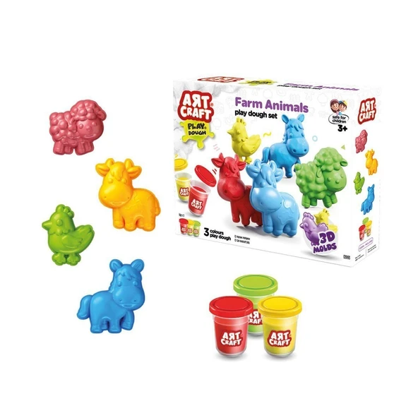 03993 Art Craft Çiftlik Hayvanları Hamur Set 168 Gr -Fentoys ürün görseli 1