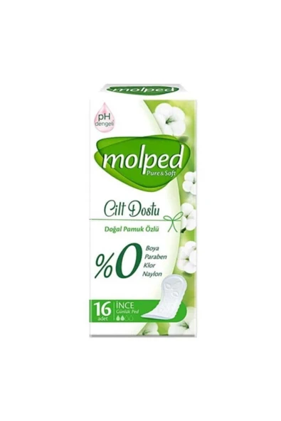 Molped Günlük Ped Pure & Soft 16 Adet İnce ürün görseli 1