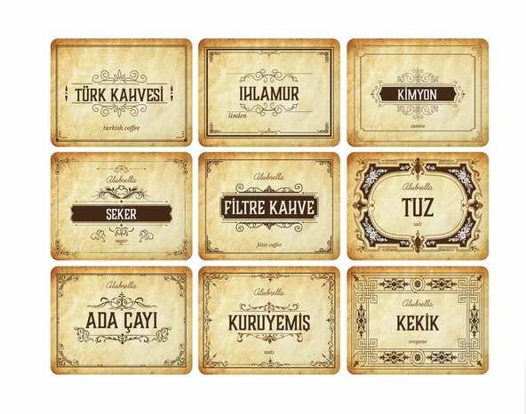 Gıda Temalı Kavanoz Etiketleri ürün görseli 1