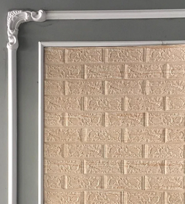 Renkli Duvarlar Kendinden Yapışkanlı Çizgili Krem Duvar Kağıdı Paneli 3D ürün görseli 1