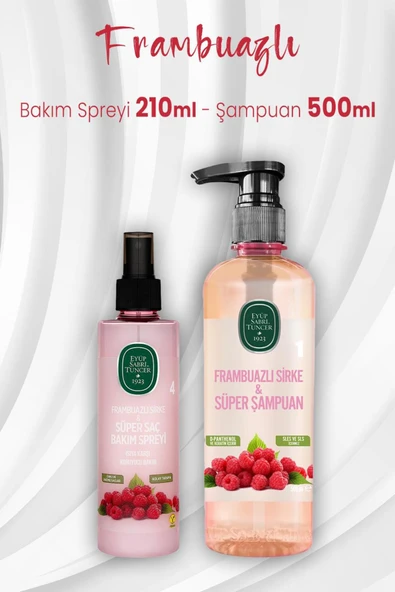 Eyüp Sabri Tuncer Frambuazlı Sirke Süper Saç Bakım Spreyi 210 Ml, Şampuan 500 Ml ürün görseli 1